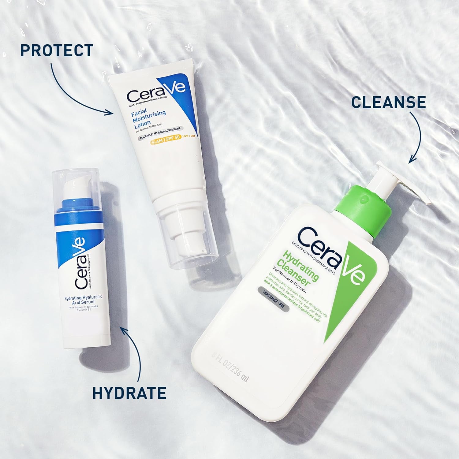 Hydrating Cleanser for Normal to Dry Skin with Hyaluronic Acid and 3 Essential Ceramides