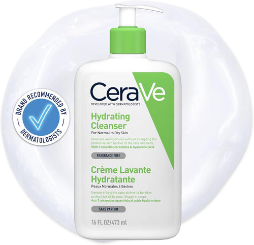 Hydrating Cleanser for Normal to Dry Skin with Hyaluronic Acid and 3 Essential Ceramides